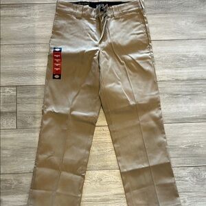 Dickies 874 Flex Tan Chinos Flat Front Straight Leg